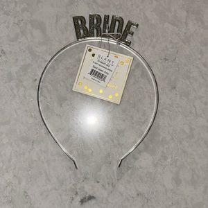 Slant Bride Glittery Silver Party Headband Collection for Bachelorette Parties..